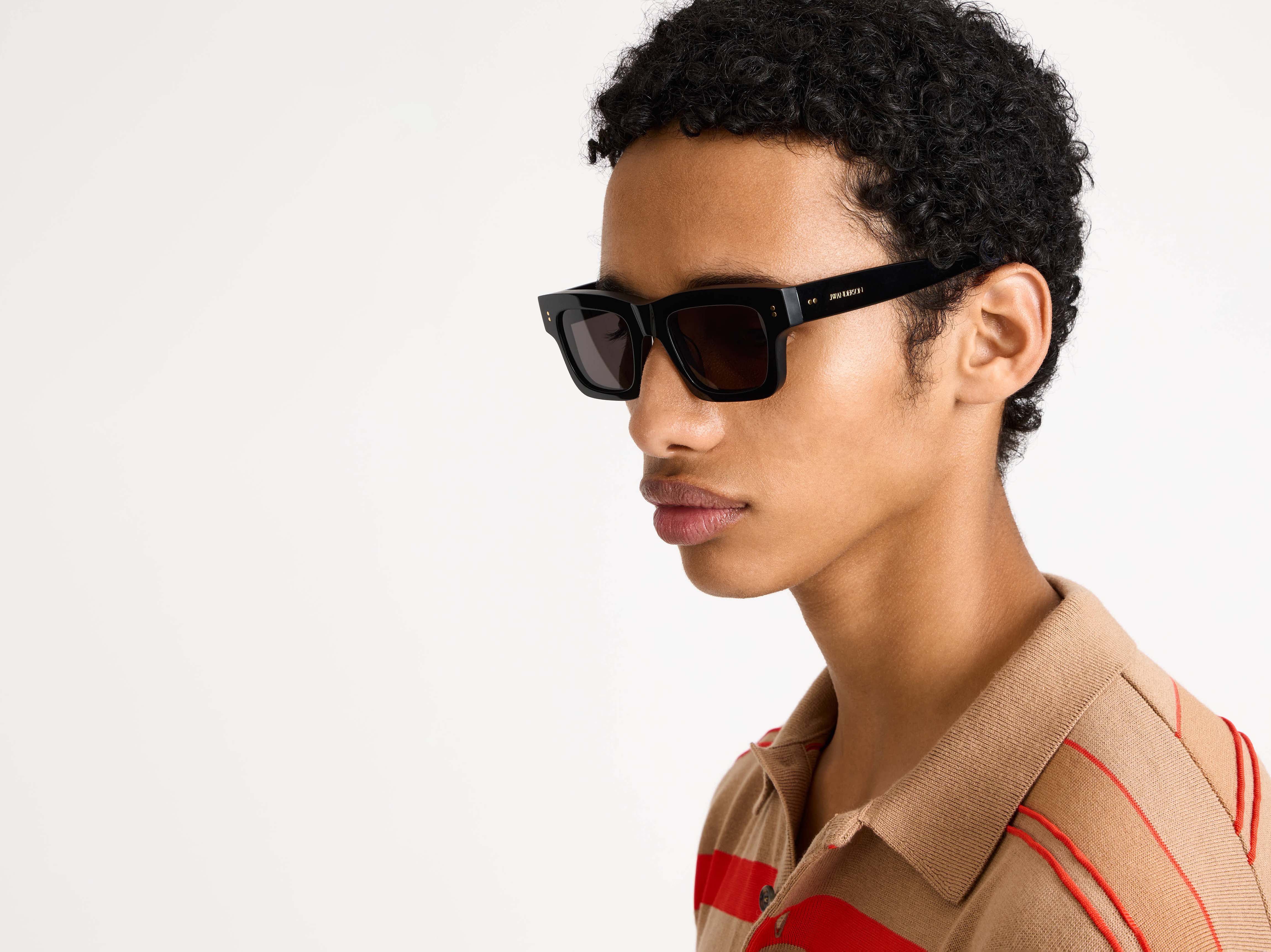 JWA02 RECTANGULAR SUNGLASSES IN BLACK - Image 5