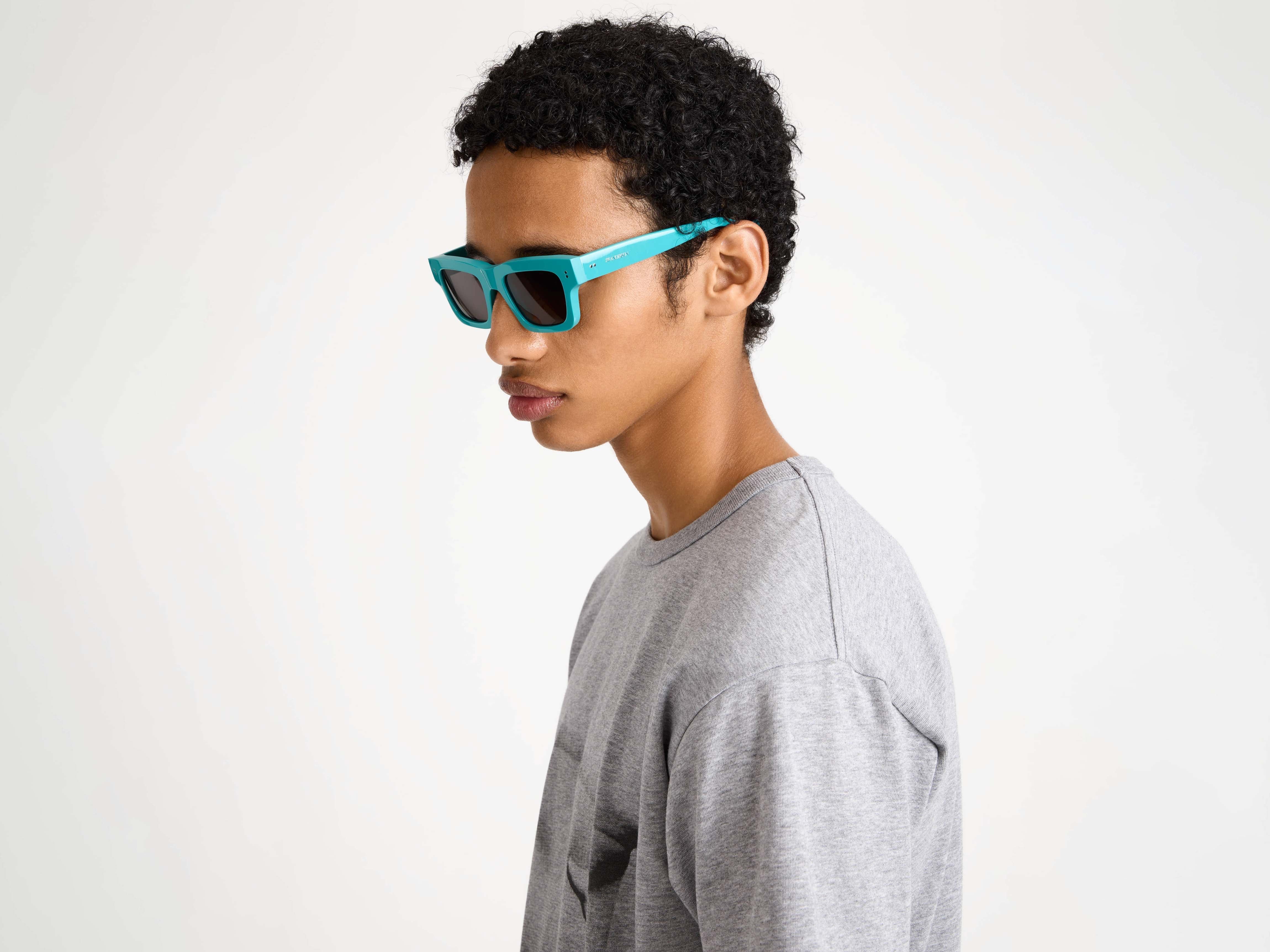 JWA02 RECTANGULAR SUNGLASSES IN TURQUOISE - Image 5