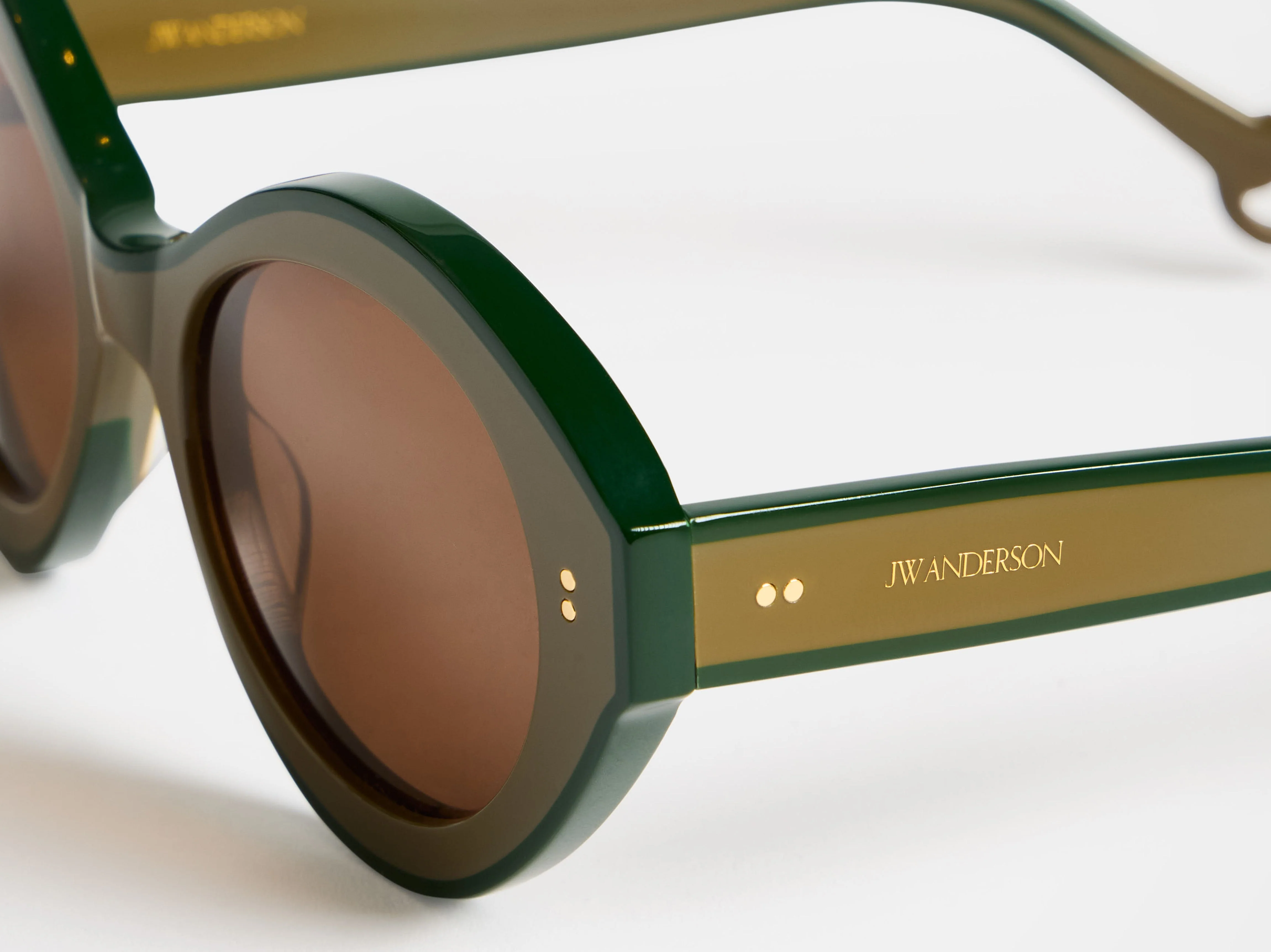 JWA07 BUMPER SUNGLASSES IN BROWN & GREEN - Image 5