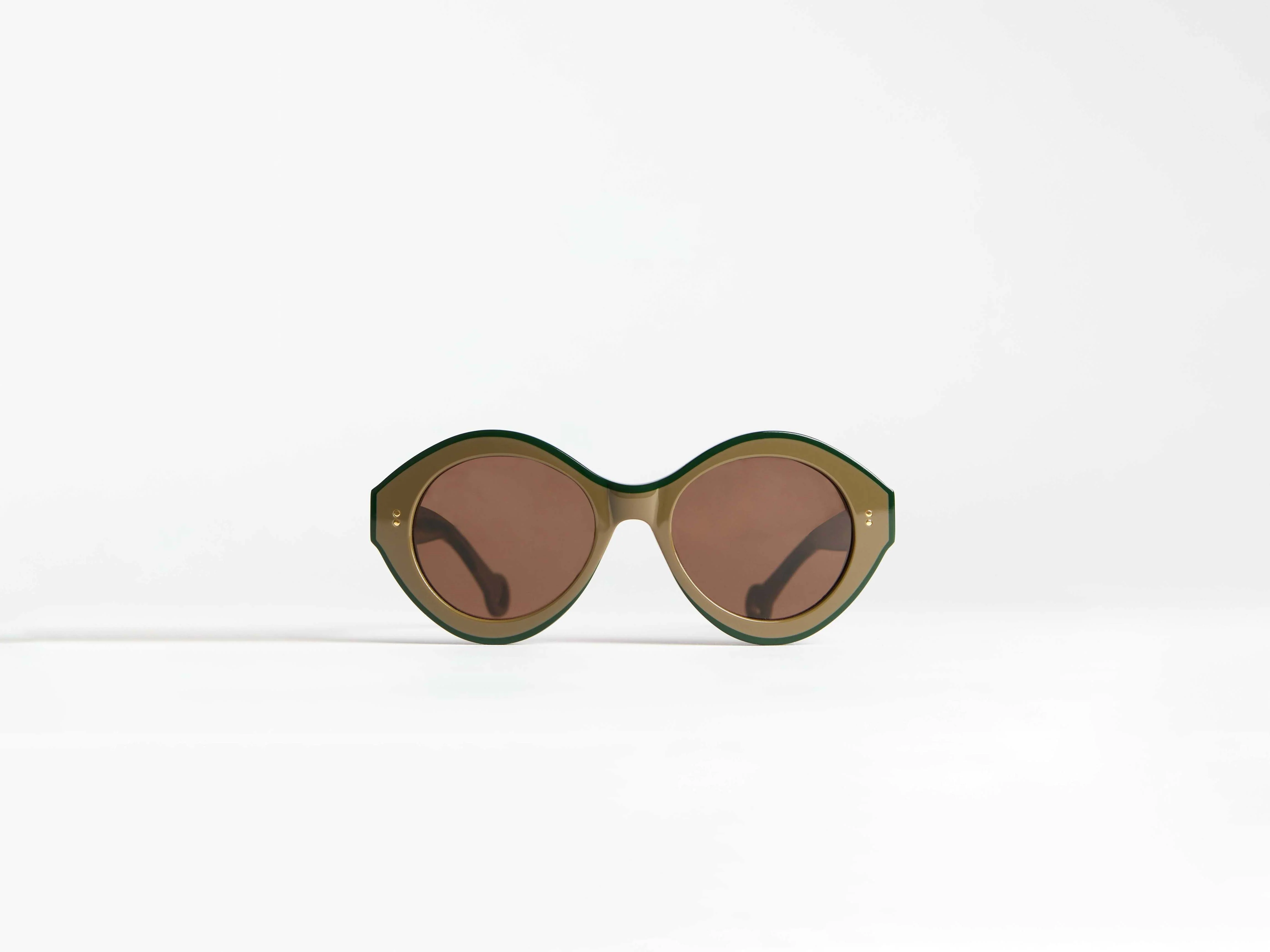 JWA07 BUMPER SUNGLASSES IN BROWN & GREEN - Image 6