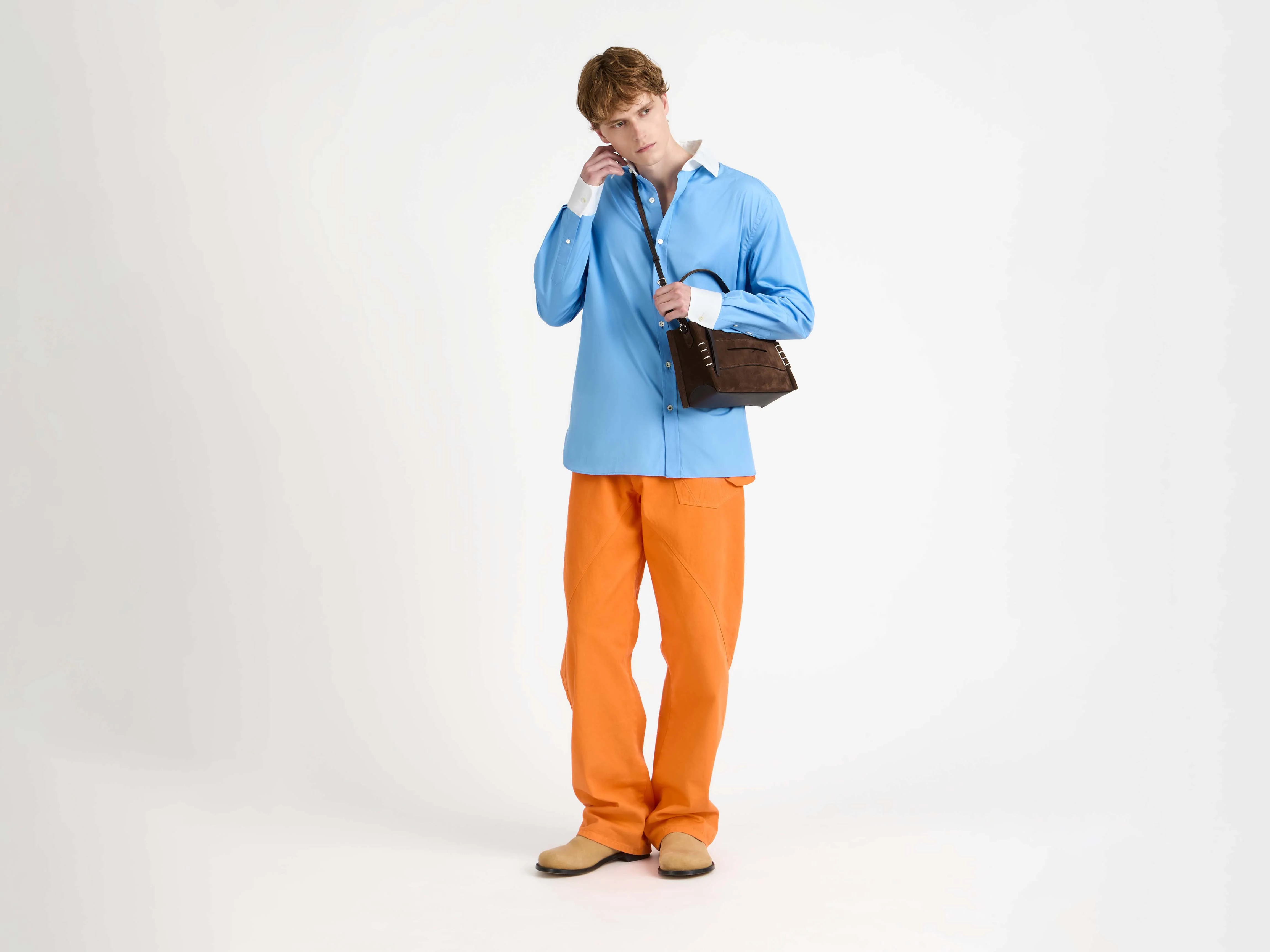LOAFER BAG IN BROWN SUEDE - Image 4