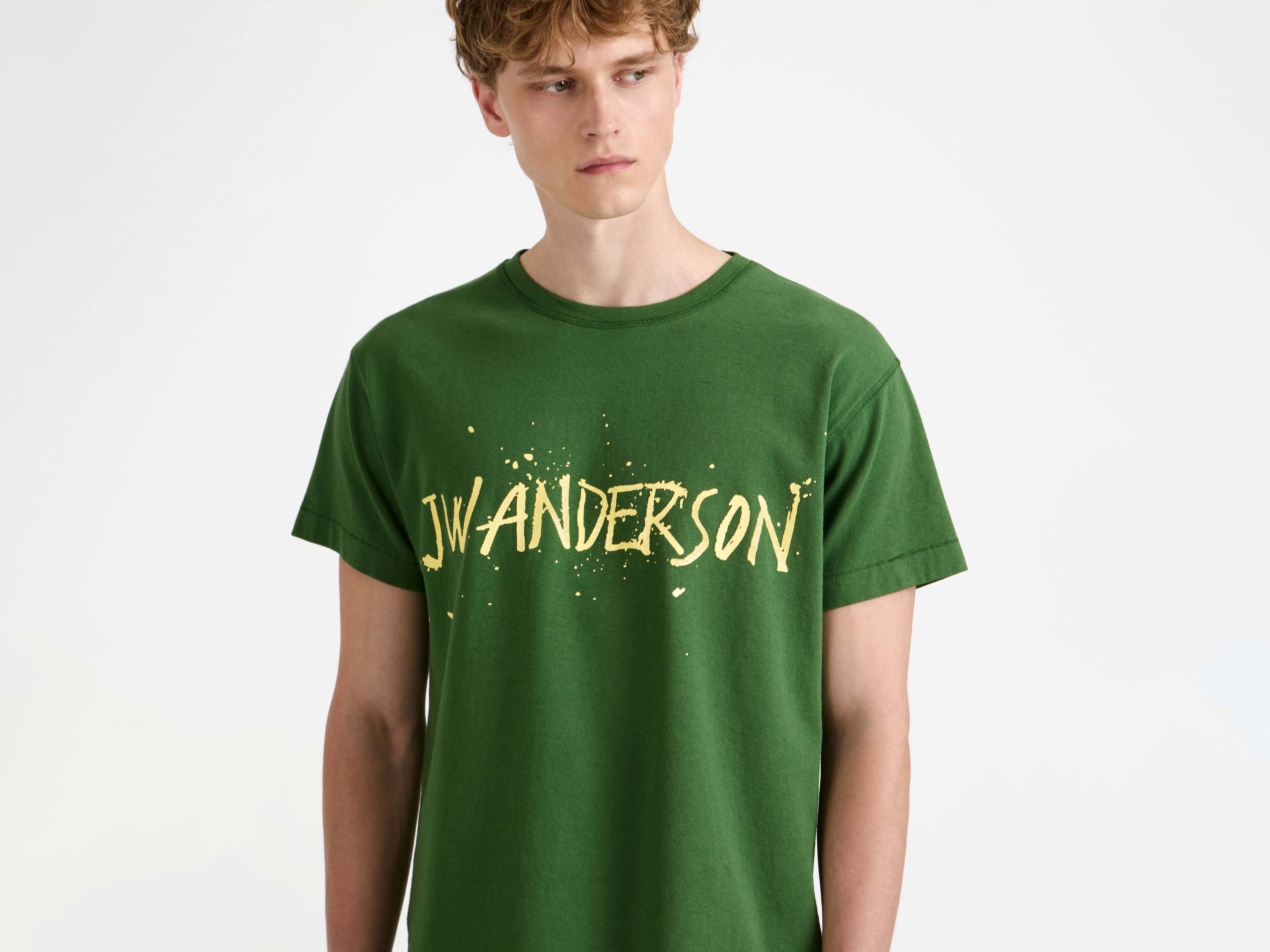 MENS CIRCULAR T-SHIRT IN GREEN - Image 3
