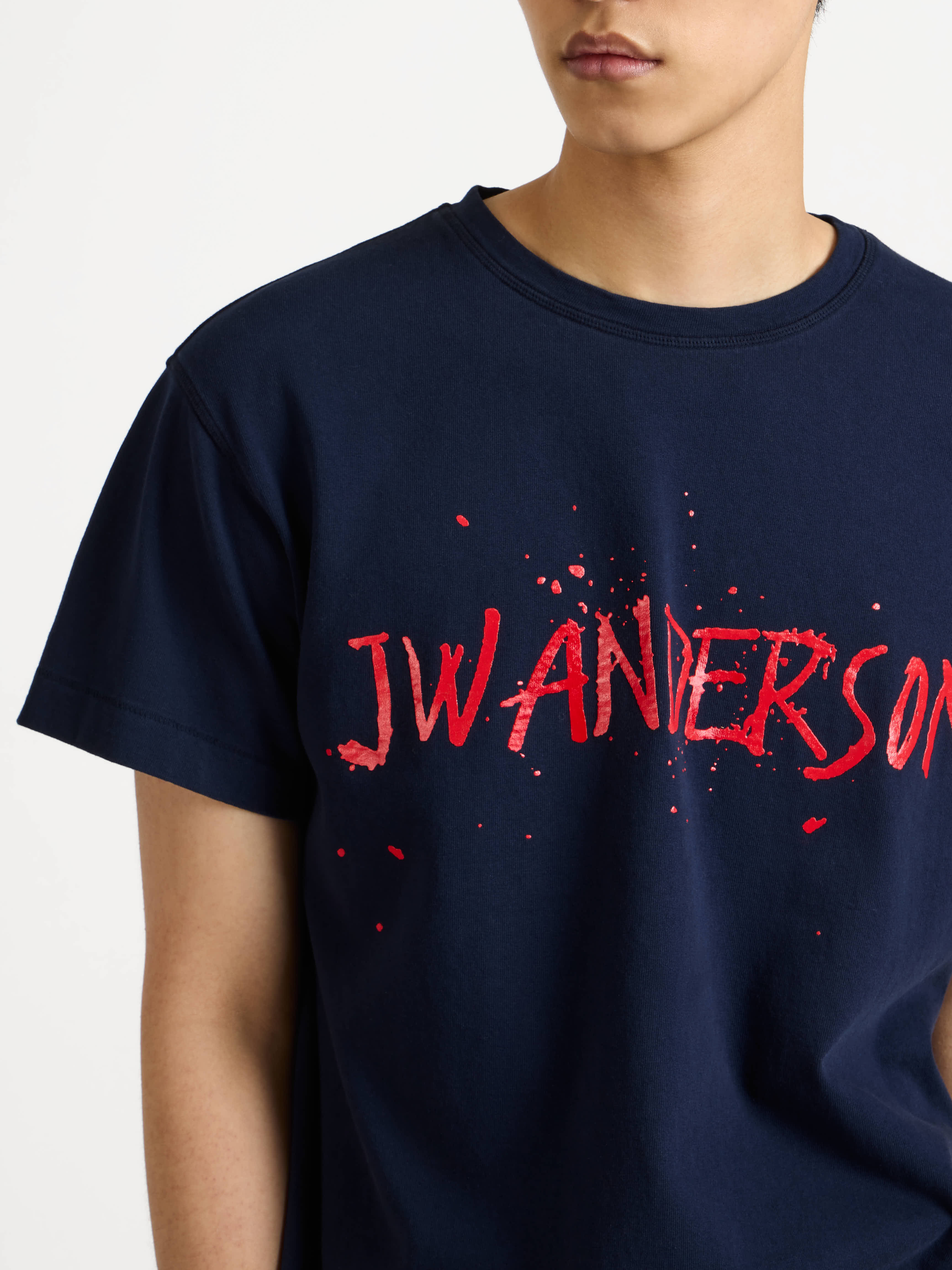 MENS CIRCULAR T-SHIRT IN NAVY - Image 5
