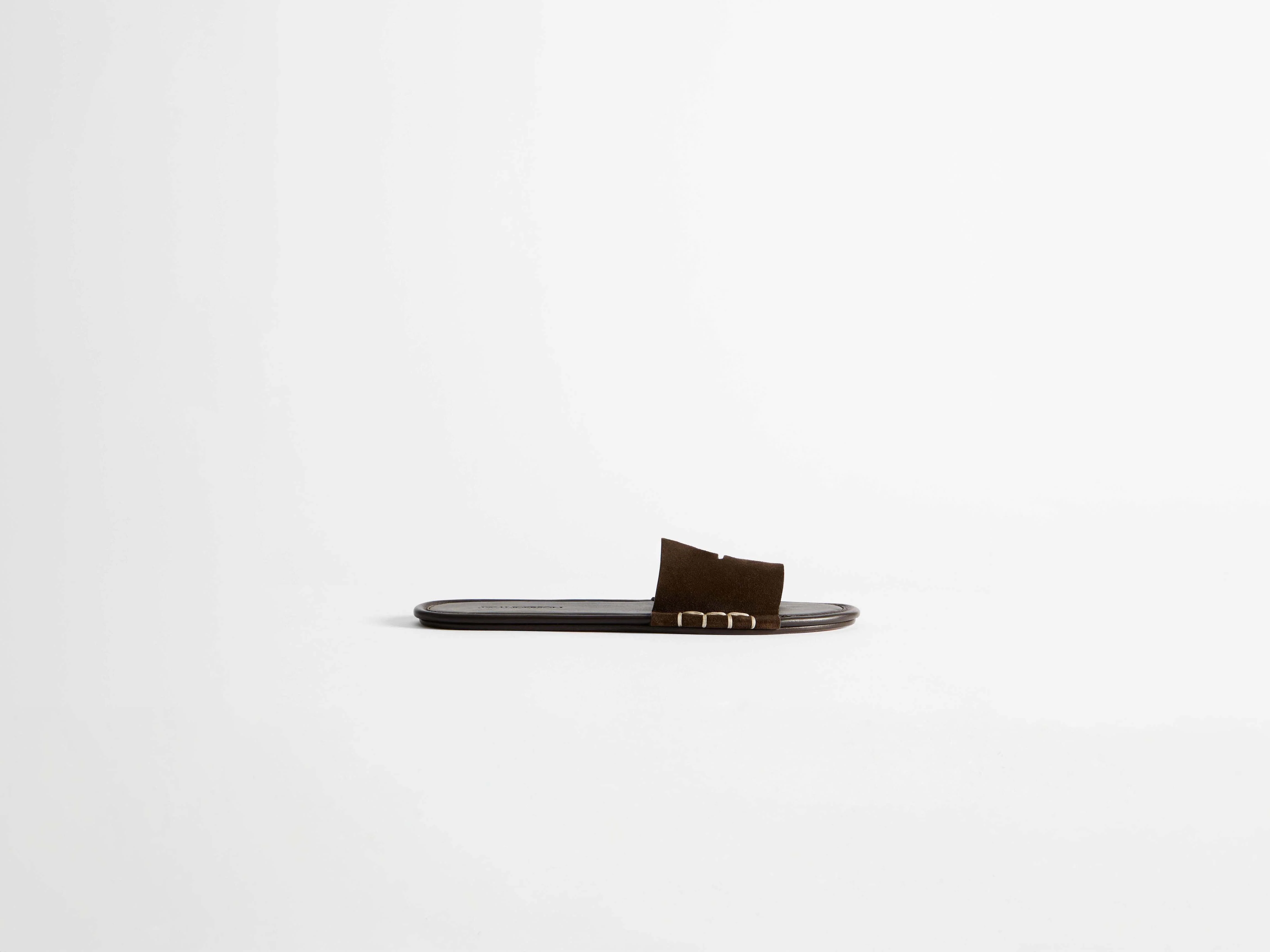 MENS LOAFER SLIDE MULES IN BROWN - Image 4