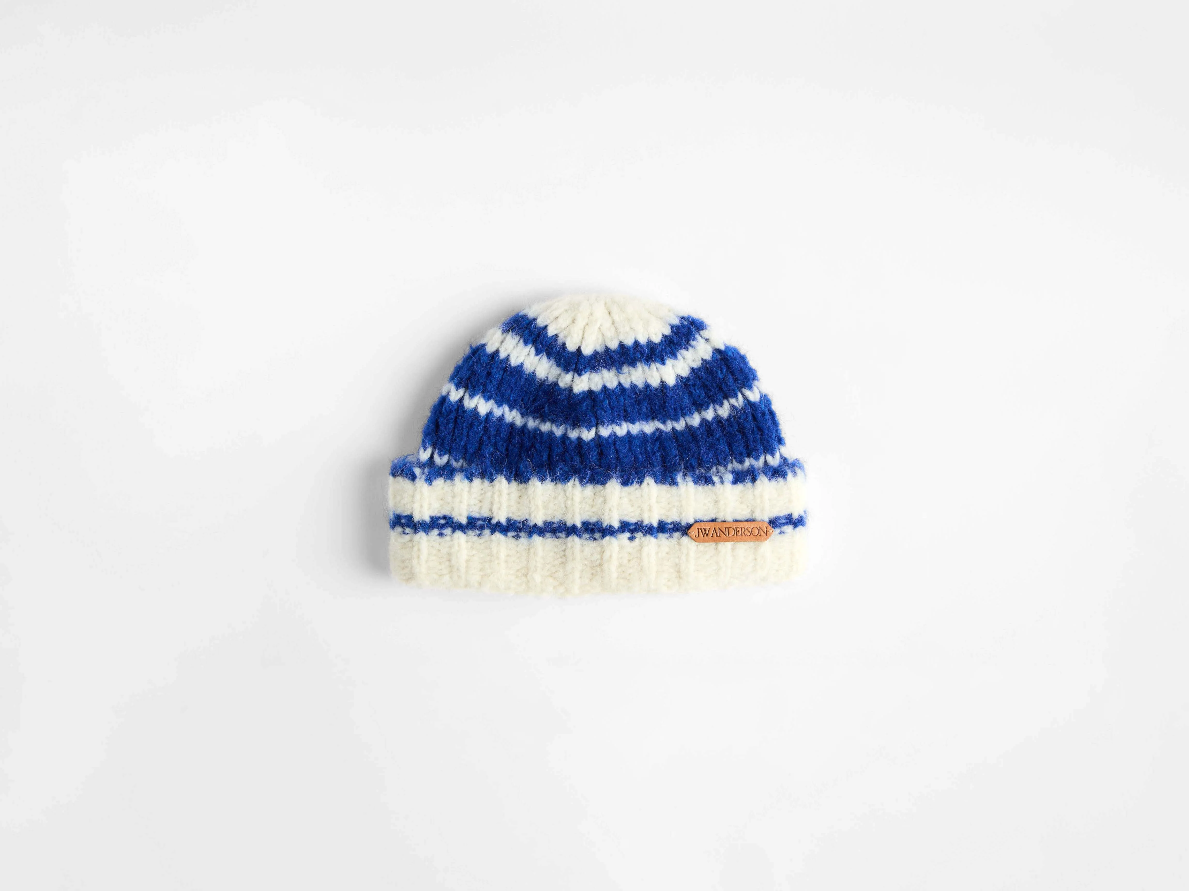 STRIPED BEANIE HAT IN ROYAL BLUE - Image 7