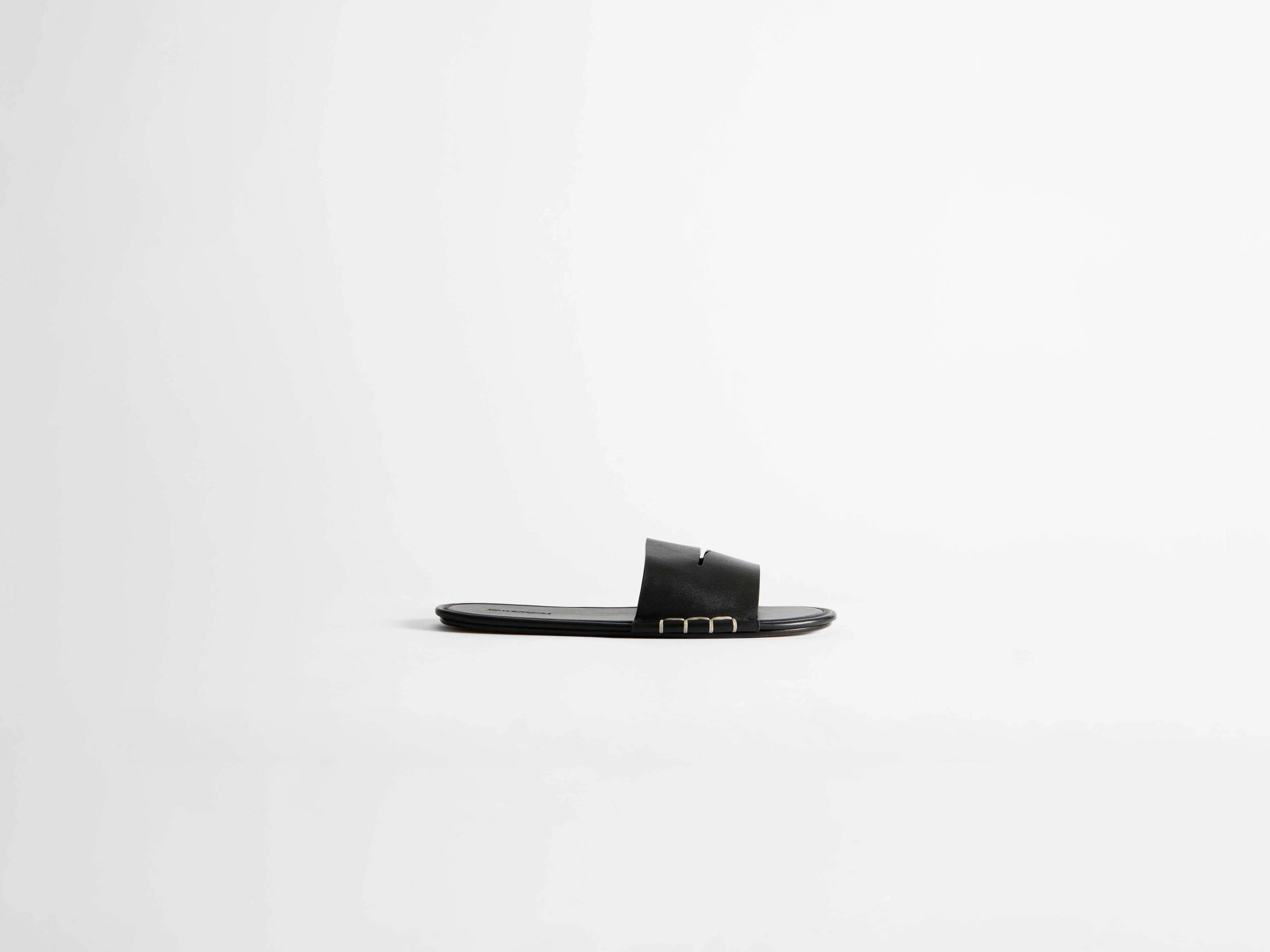 WOMENS LOAFER SLIDES IN BLACK - Image 3