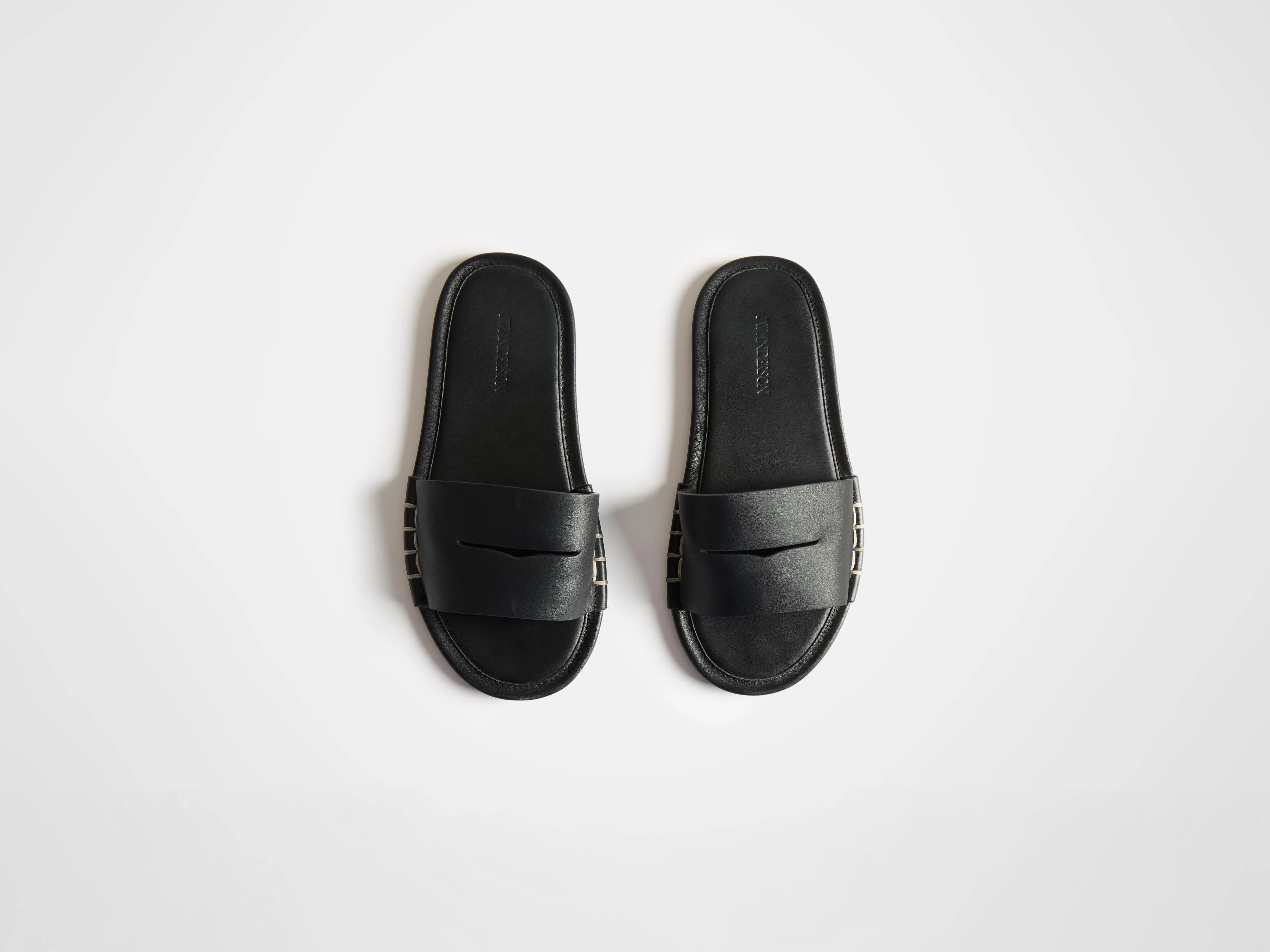 WOMENS LOAFER SLIDES IN BLACK - Image 4