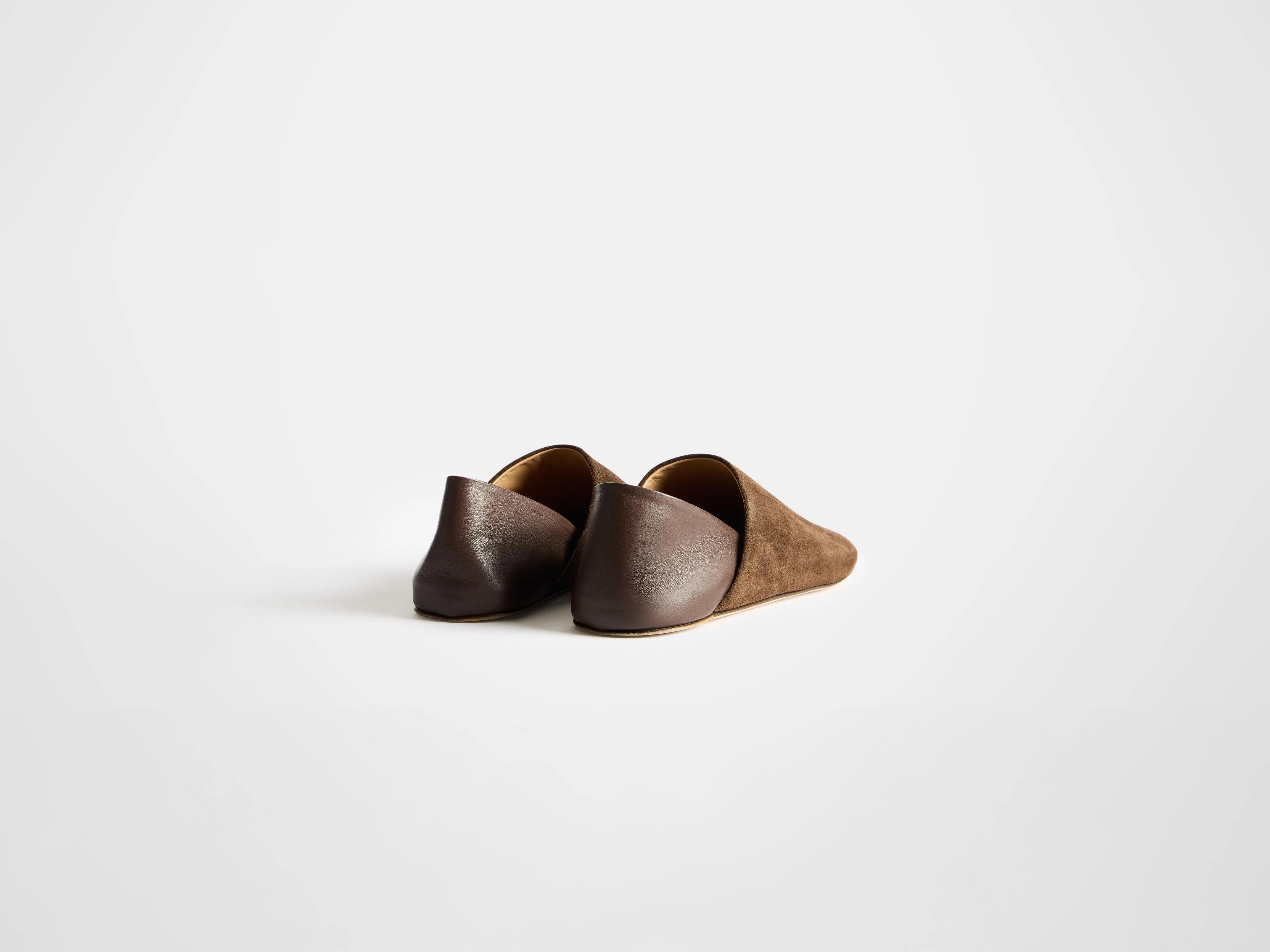 WOMENS SLIPPER MULES IN CHOCOLATE BROWN - Image 3